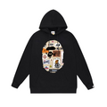 BAPE Shark Full-Zip Hoodie — Black / White / Grey