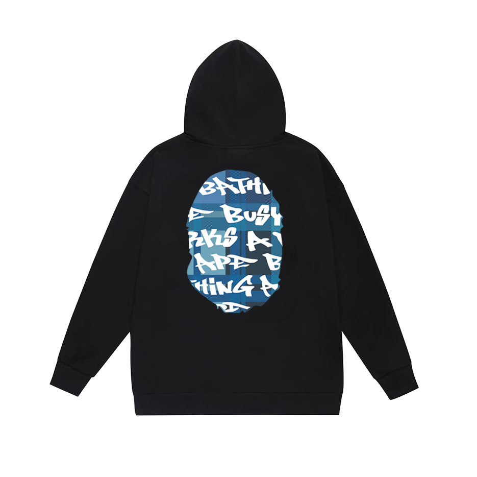 BAPE Shark Full-Zip Hoodie — Black / White / Grey