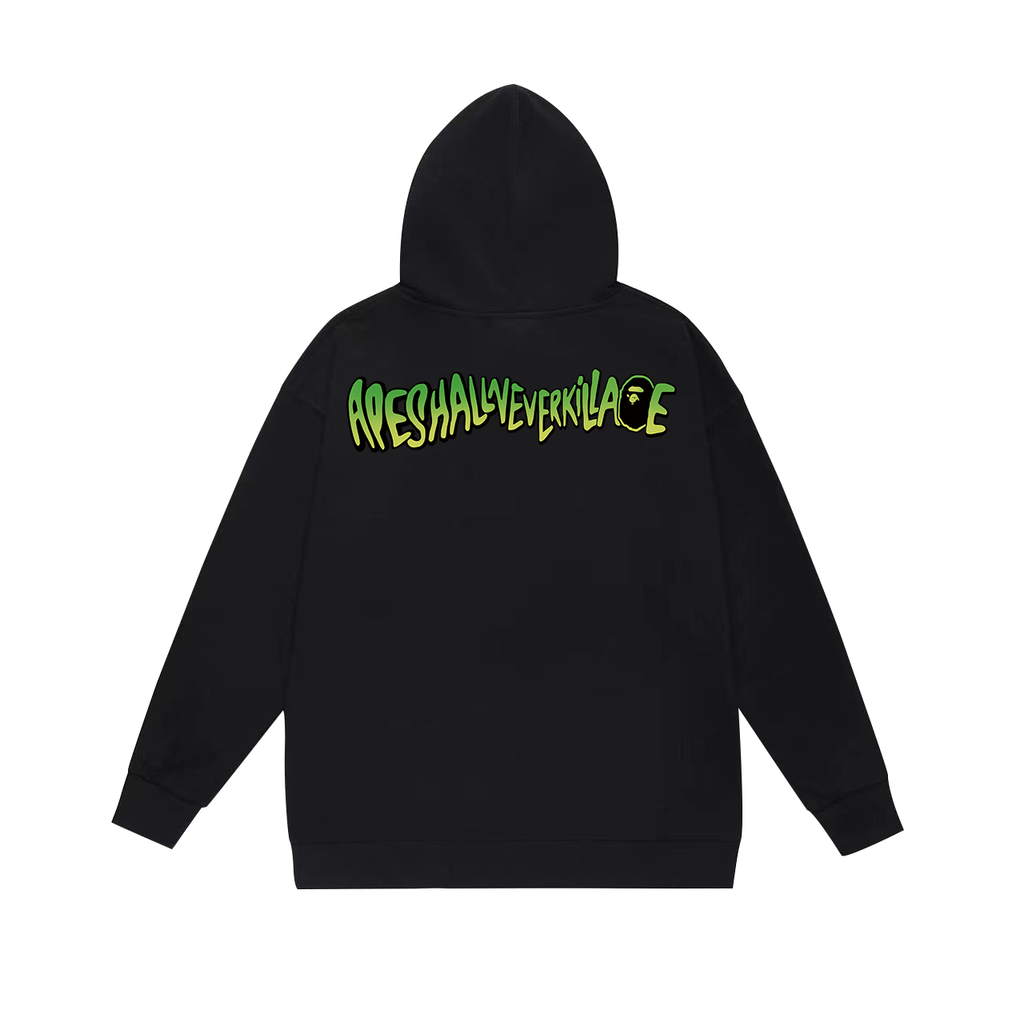 BAPE Shark Full-Zip Hoodie — Black / White / Grey